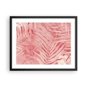 Plakát v černém rámu - Růžový koncept - 50x40 cm