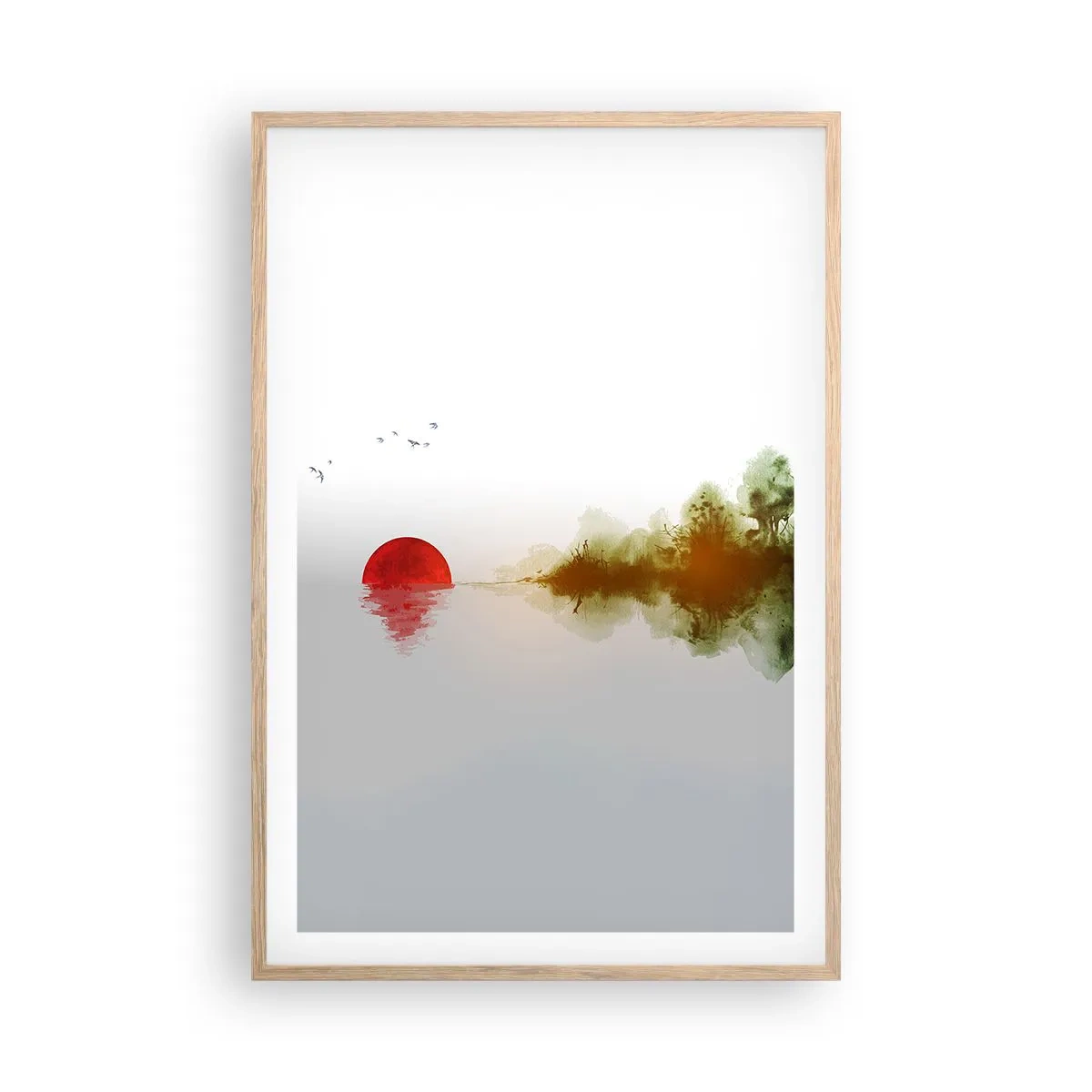 Plakát v rámu světlý dub - Příslib klidu - 61x91 cm