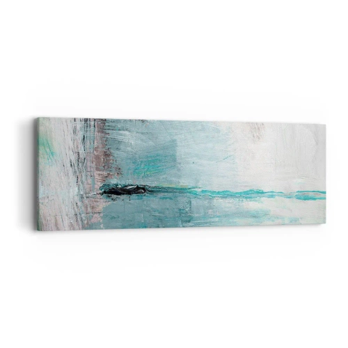 Obraz na plátně - Horizontálně v modři - 90x30 cm
