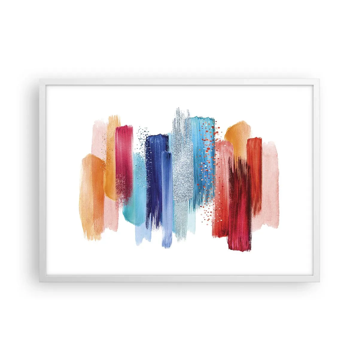 Plakát v bílém rámu - Nahoru a dolů - 70x50 cm