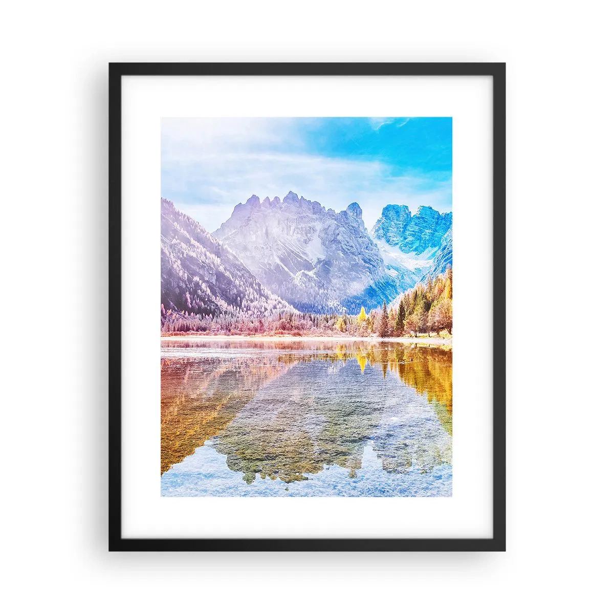 Plakát v černém rámu - A v horách už je podzim - 40x50 cm