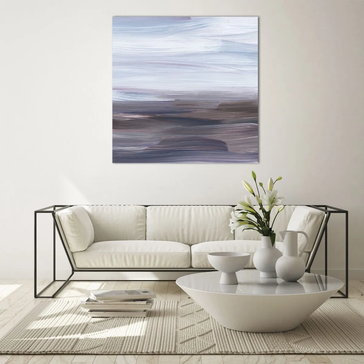 Obraz na skle - Živly: voda - 30x30 cm