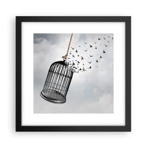 Plakát v černém rámu - Víra… naděje… svoboda! - 30x30 cm