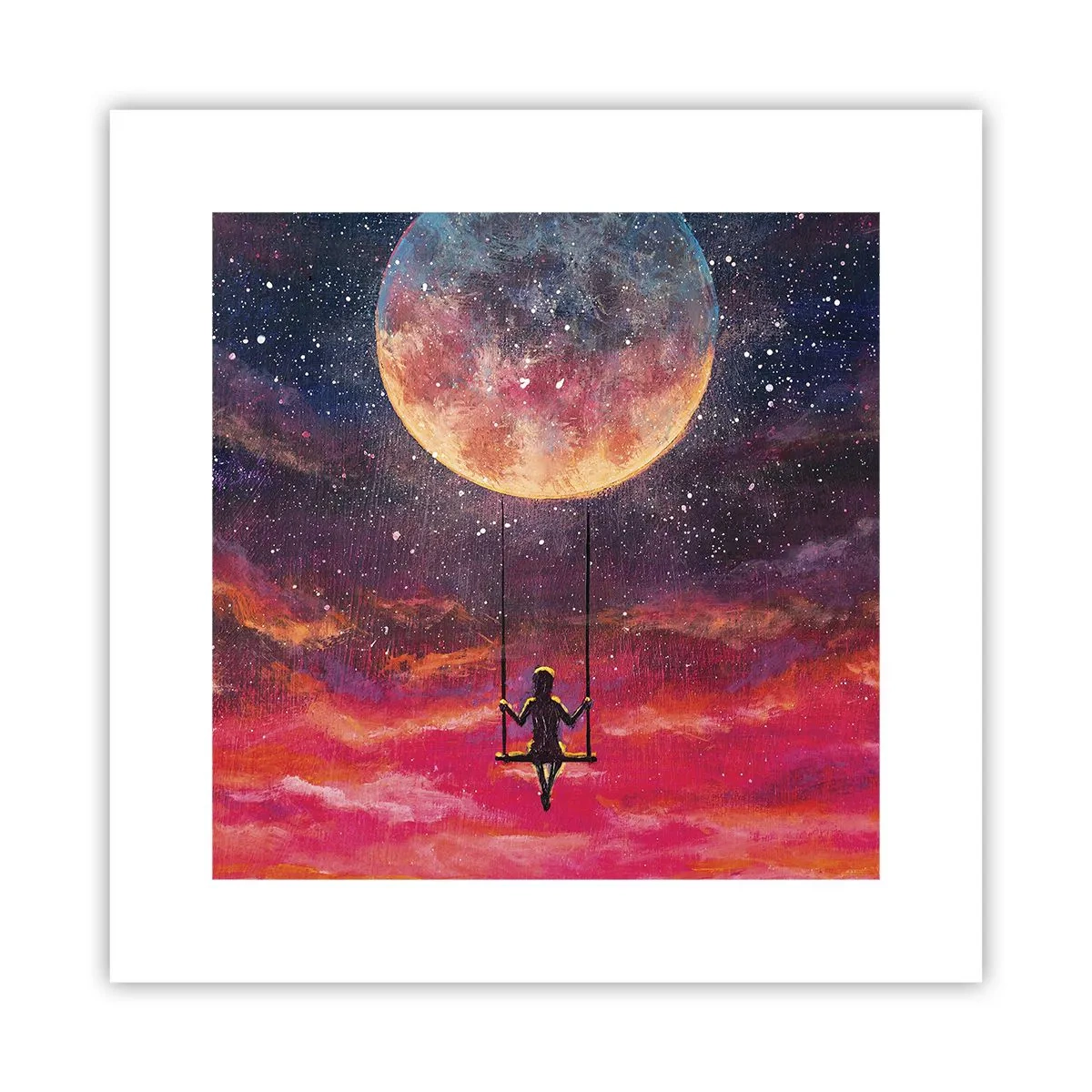 Plakát - Stavět si vzdušné zámky - 30x30 cm