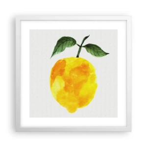 Plakát v bílém rámu - Jak poznat chuť slunce - 40x40 cm