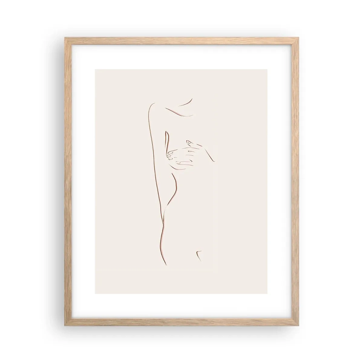 Plakát v rámu světlý dub - Tvar touhy - 40x50 cm