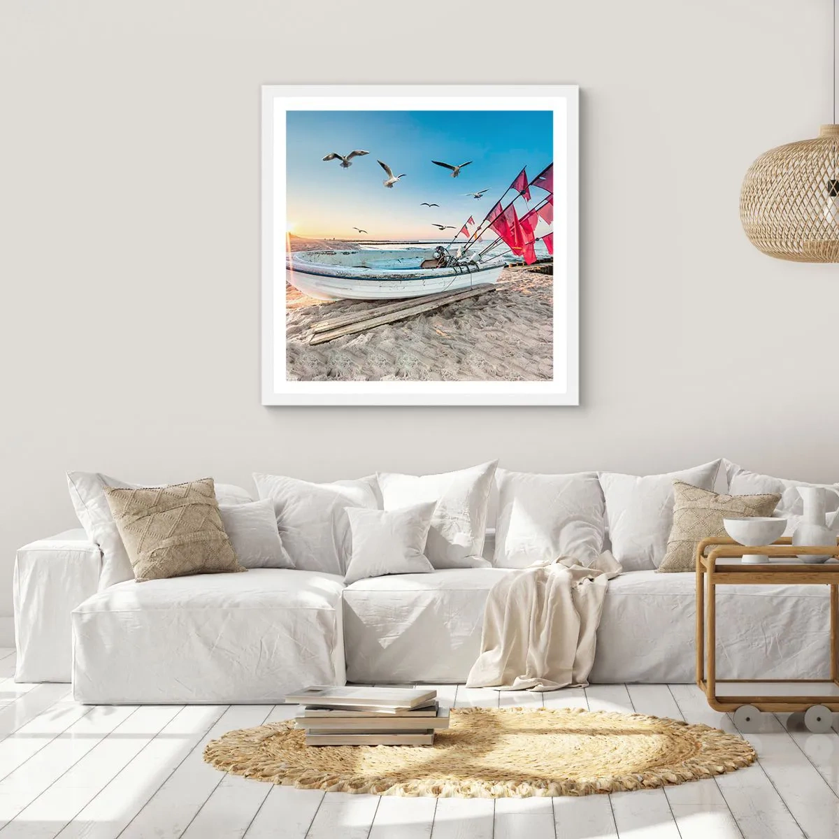 Plakát v bílém rámu - Zasloužená přestávka - 30x30 cm