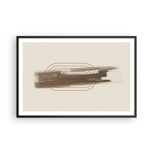 Plakát v černém rámu - Závan šedi - 91x61 cm