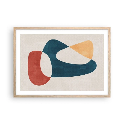 Plakát v rámu světlý dub - Vlivy a metamorfózy - 70x50 cm