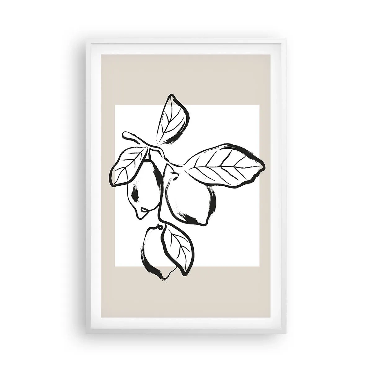 Plakát v bílém rámu - Kde citron dozrává… - 61x91 cm