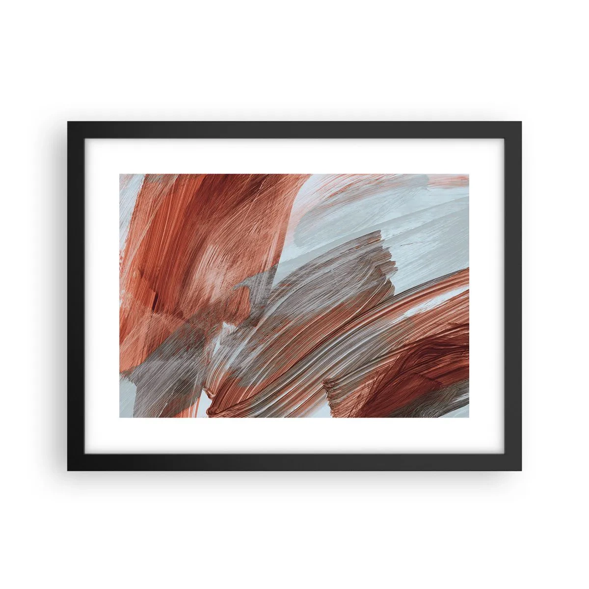 Plakát v černém rámu - Podzimní větrná abstrakce - 40x30 cm