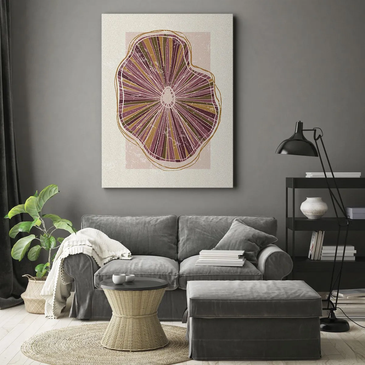 Obraz na plátně - Radiální abstrakce - 50x70 cm