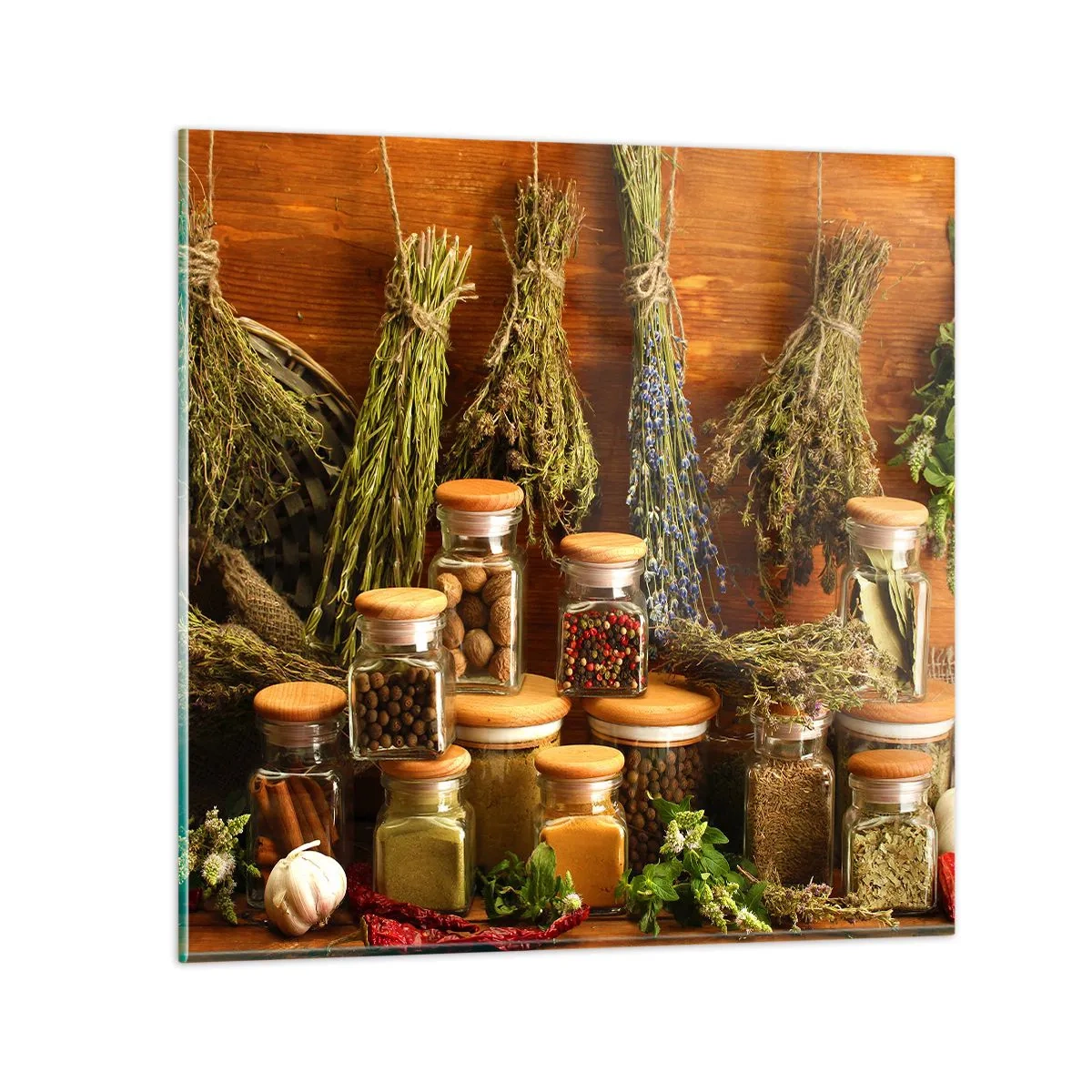 Obraz na skle - Kuchyňská kouzla - 70x70 cm