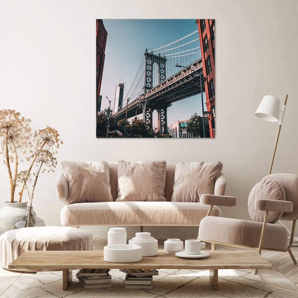 Obraz na plátně - Nad vlnami města - 60x60 cm