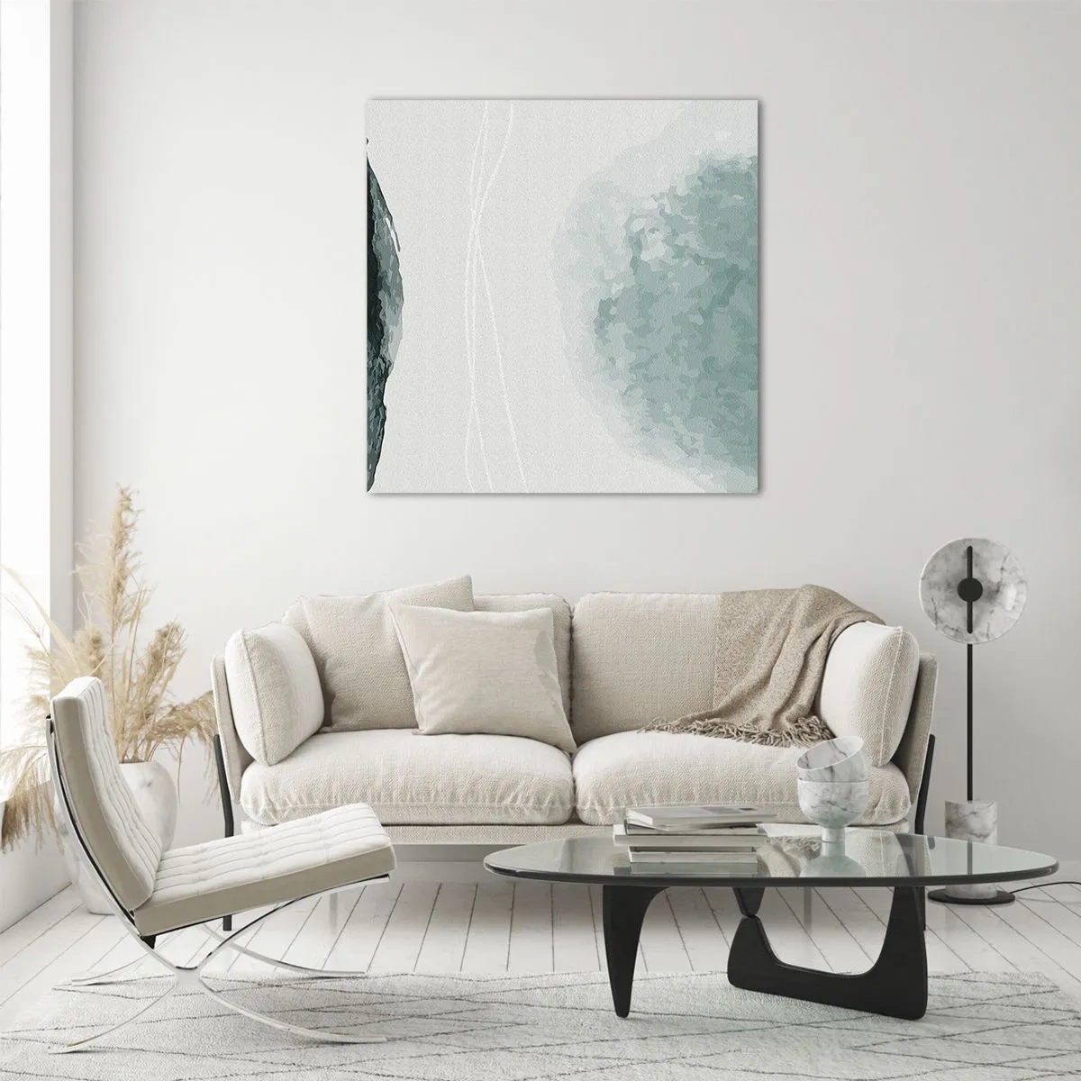 Obraz na skle - Setkání s mlhou - 60x60 cm