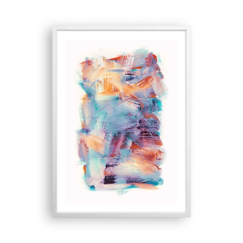 Plakát v bílém rámu - Barevný nepořádek - 50x70 cm