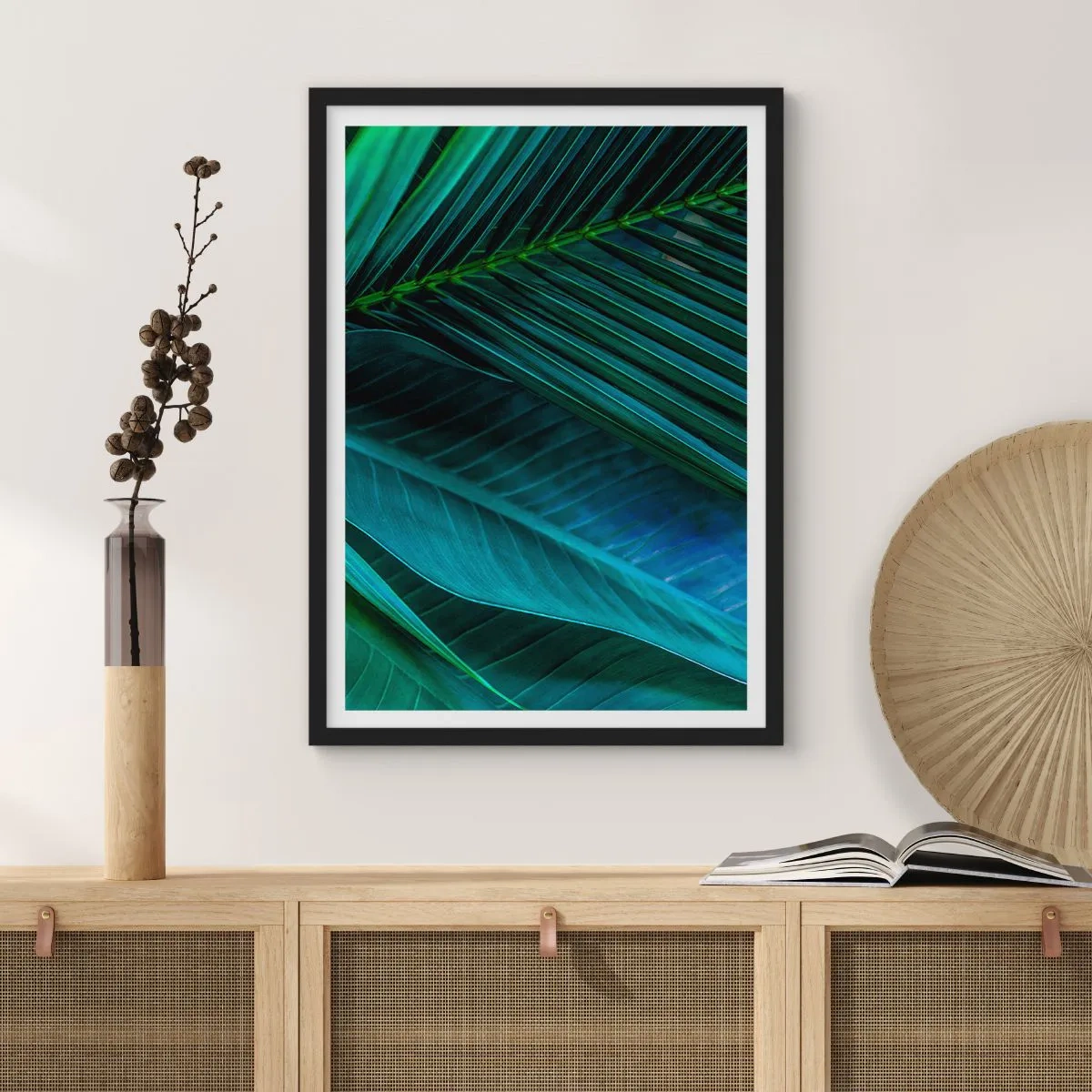 Plakát v černém rámu - Anatomie zelené - 70x100 cm