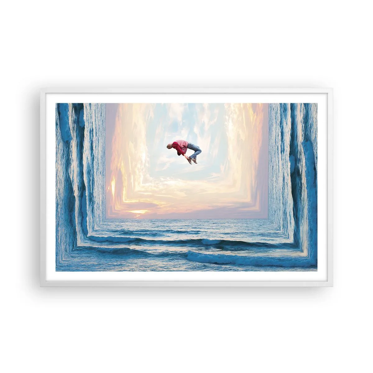 Plakát v bílém rámu - Do jiné dimenze - 91x61 cm