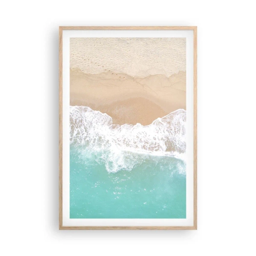 Plakát v rámu světlý dub - Mazlivý dotek - 61x91 cm