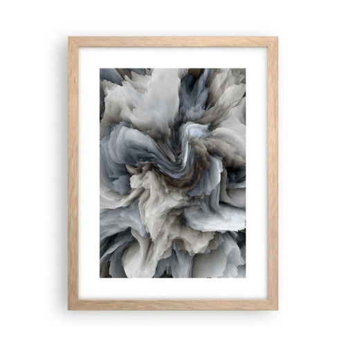 Plakát v rámu světlý dub - Kámen a květ - 30x40 cm