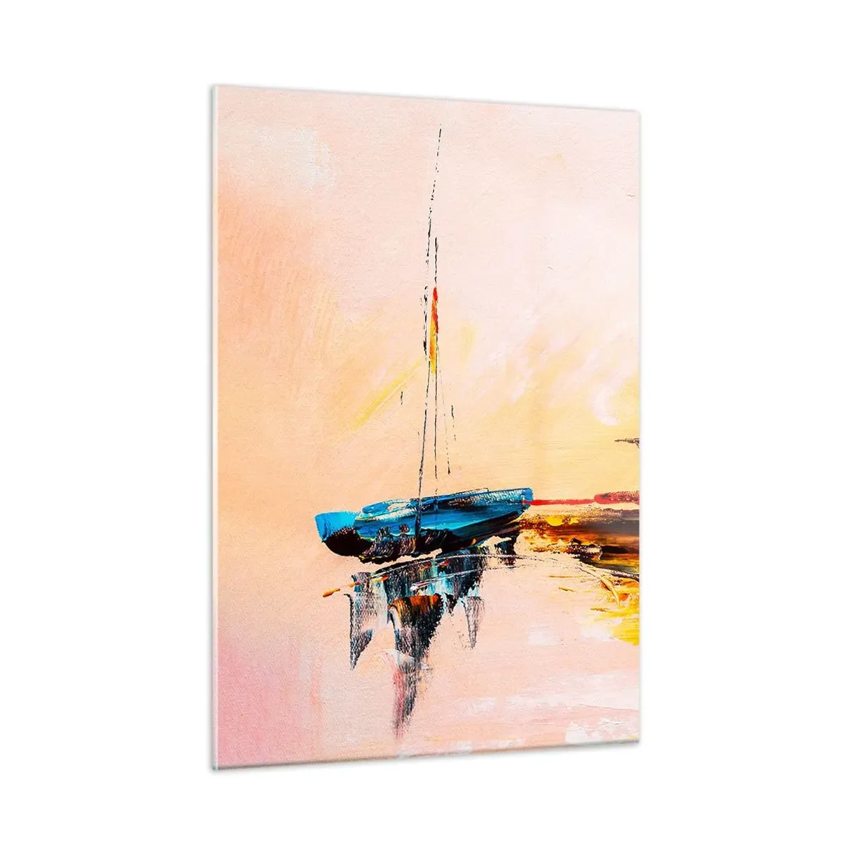 Obraz na skle - Večer v přístavu - 50x70 cm
