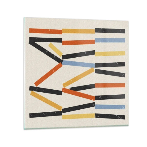 Obraz na skle - Kompozice na úrovni - 30x30 cm