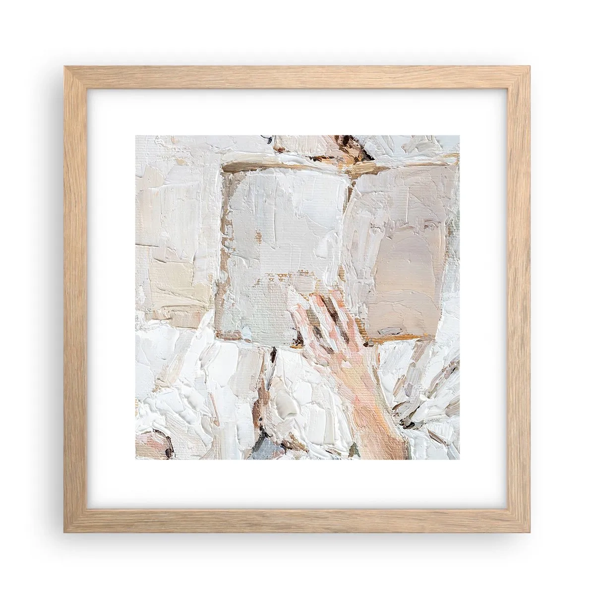 Plakát v rámu světlý dub - V jiném světě - 30x30 cm