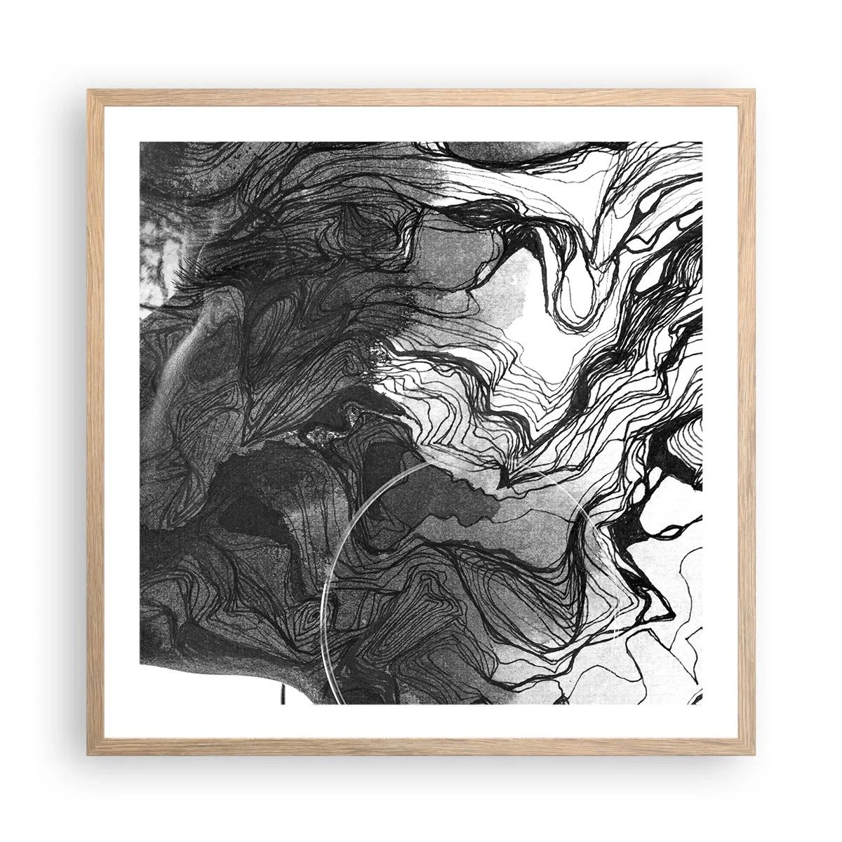 Plakát v rámu světlý dub - Zapletená ve snech - 60x60 cm