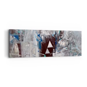 Obraz na plátně - Přednostní pořadí trojúhelníků - 90x30 cm