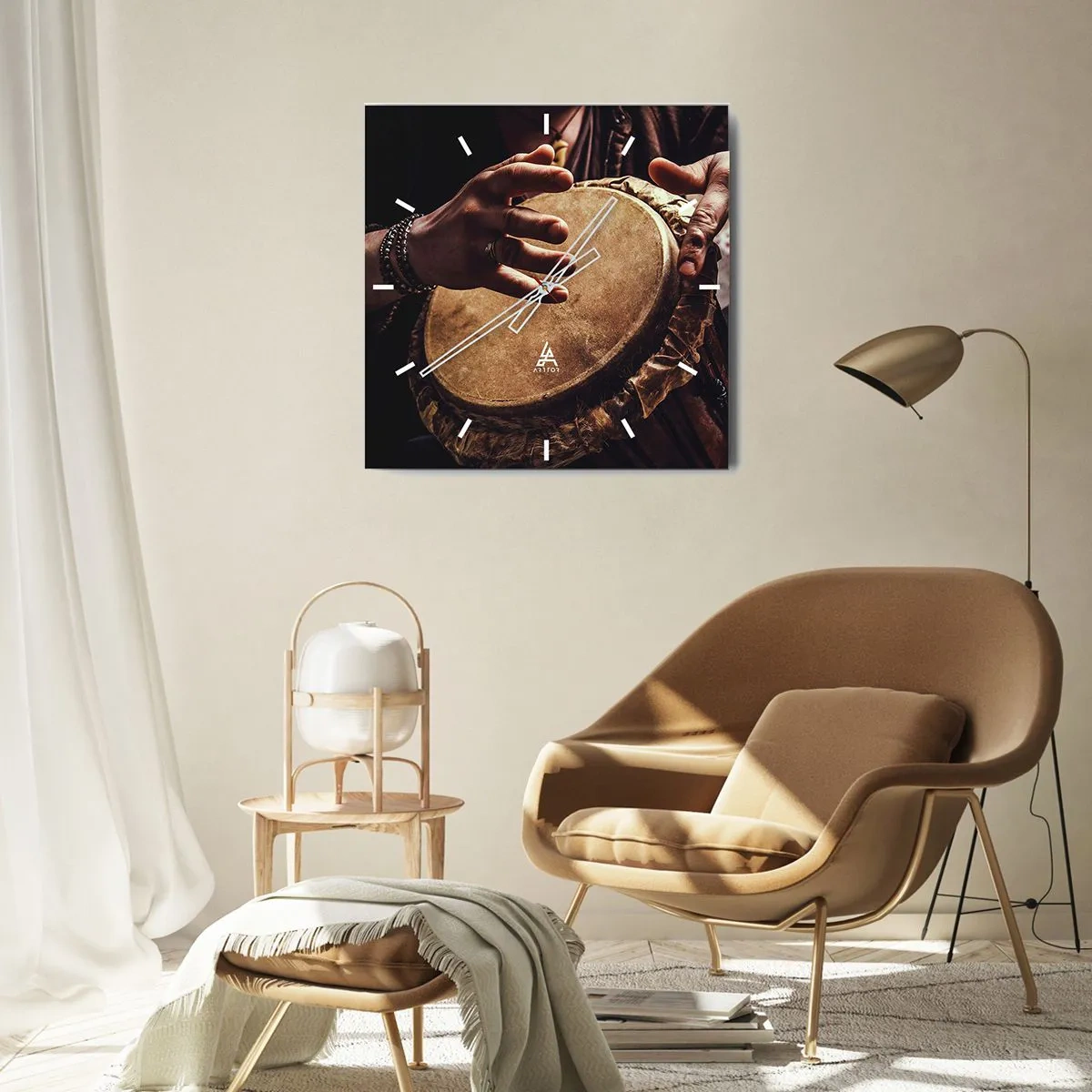 Nástěnné hodiny - V rytmu srdce - 40x40 cm