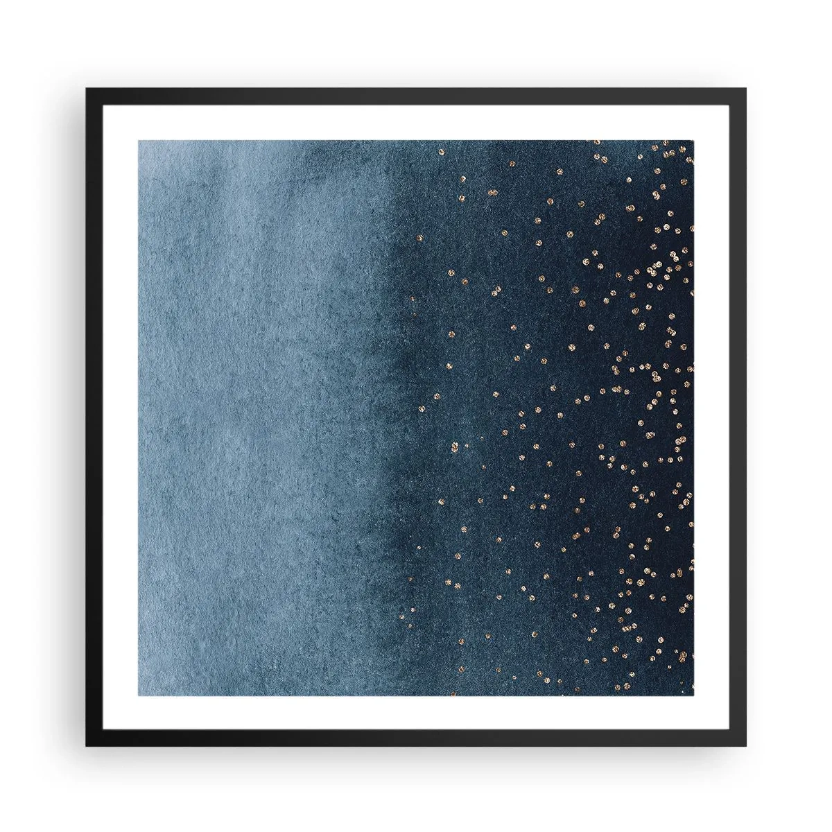 Plakát v černém rámu - Kompozice – modré fáze - 60x60 cm