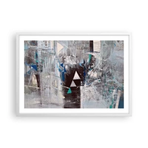 Plakát v bílém rámu - Přednostní pořadí trojúhelníků - 70x50 cm