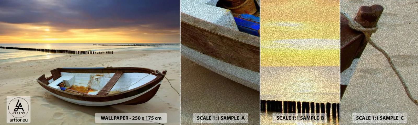 Vzor Fototapety Premium Sand - Neexistuje krásnější pláž - Krajina, Moře, Pláž - 100x30 cm