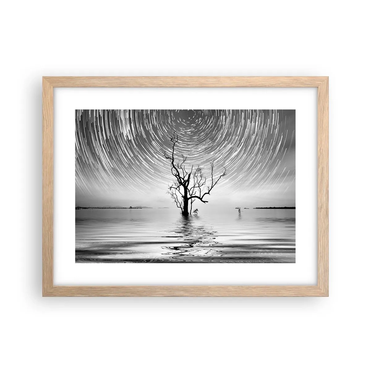 Plakát v rámu světlý dub - Symfonie přírody - 40x30 cm