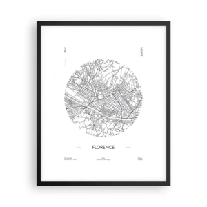 Plakát v černém rámu - Anatomie Florencie - 40x50 cm