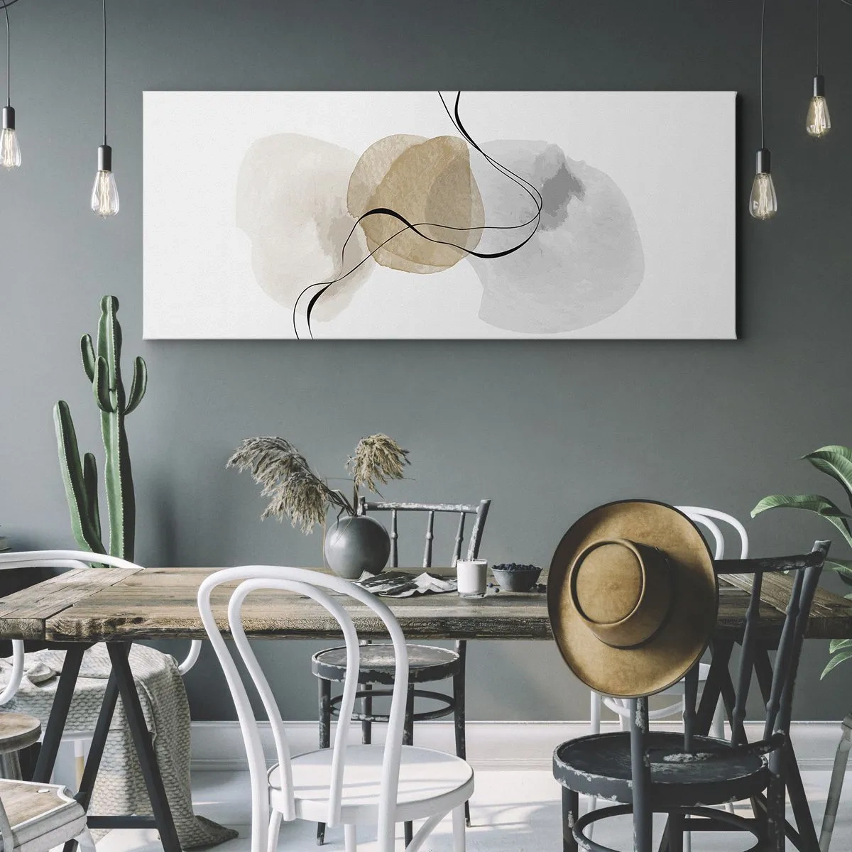 Obraz na plátně - Vzdušné korálky - 100x40 cm