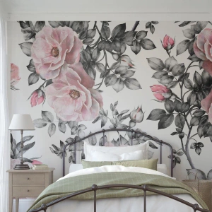 Fototapeta Samolepicí Deluxe Sticker - Ztratit se v květinách růží - Květiny, Růže, Zahrada - 300x210 cm