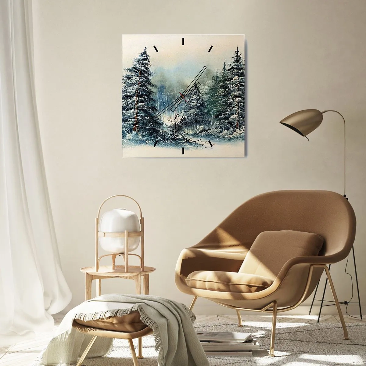 Nástěnné hodiny - Připravení na Vánoce - 40x40 cm