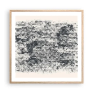 Plakát v rámu světlý dub - Mlžná kompozice - 60x60 cm