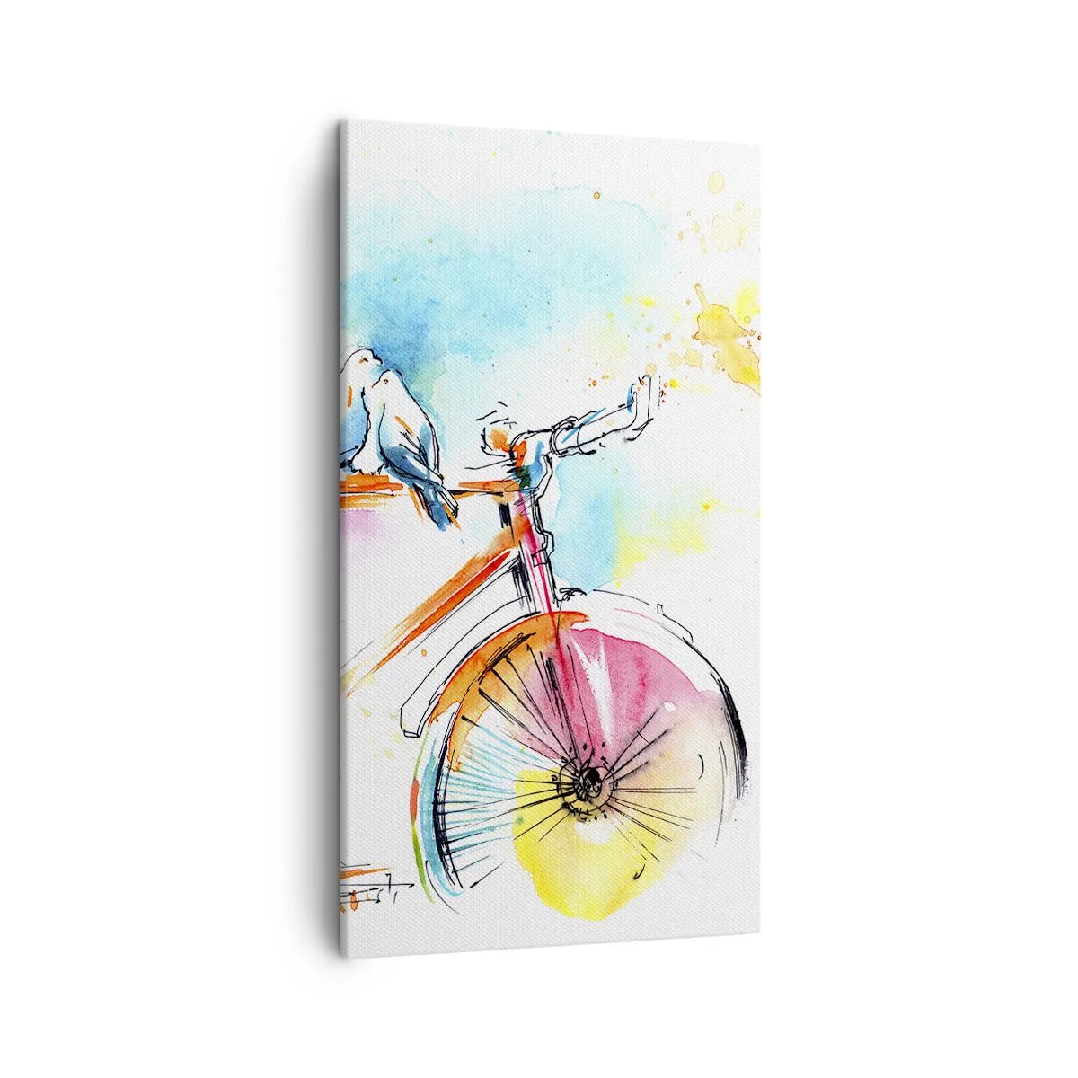 Obraz na plátně - Ve dvou na kole - 45x80 cm