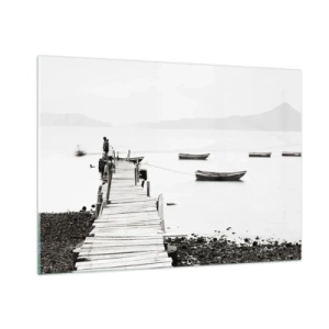 Obraz na skle - U tiché a čisté vody - 100x70 cm