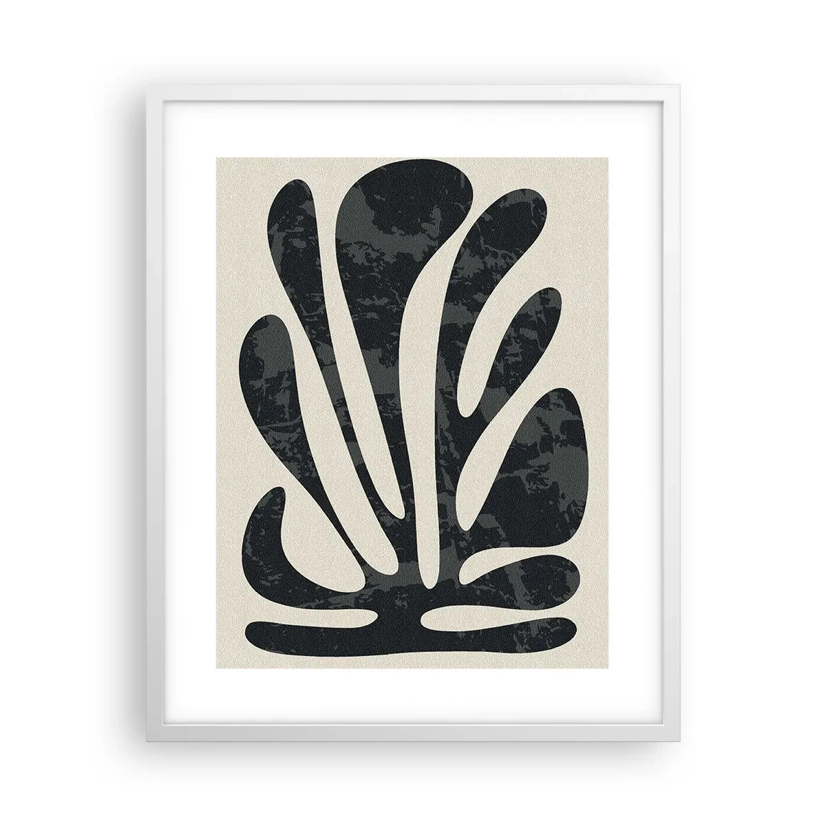Plakát v bílém rámu - Mnohoprstá abstrakce - 40x50 cm