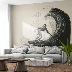 Fototapeta Samolepicí Deluxe Sticker - Král vln - Mávat, Surfování, Sport - 450x315 cm
