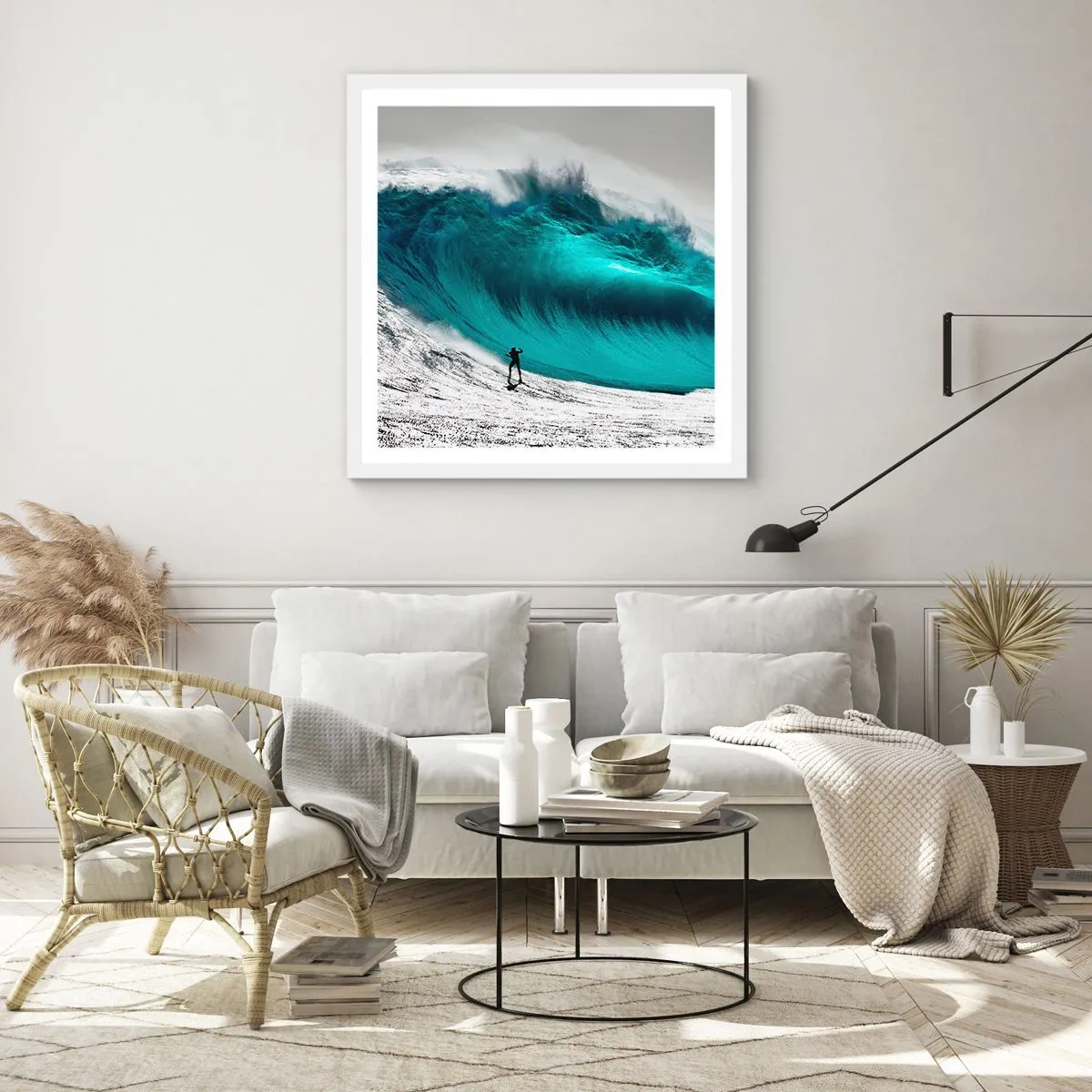 Plakát v bílém rámu - Výzva přijata - 60x60 cm