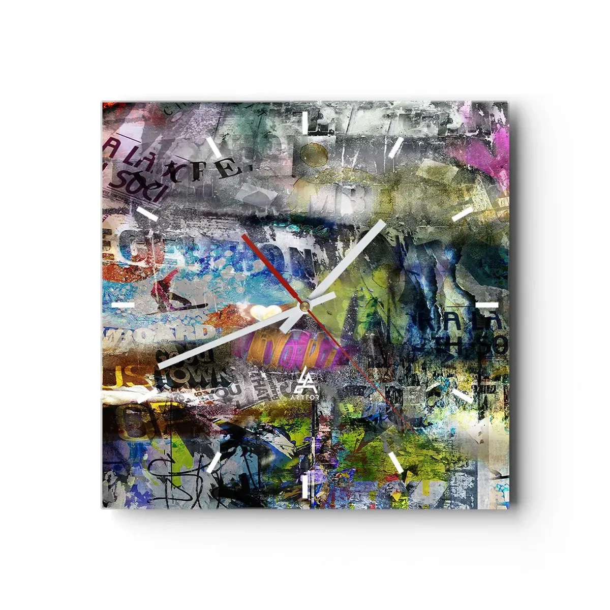 Nástěnné hodiny - Koláž vzpomínek - 30x30 cm