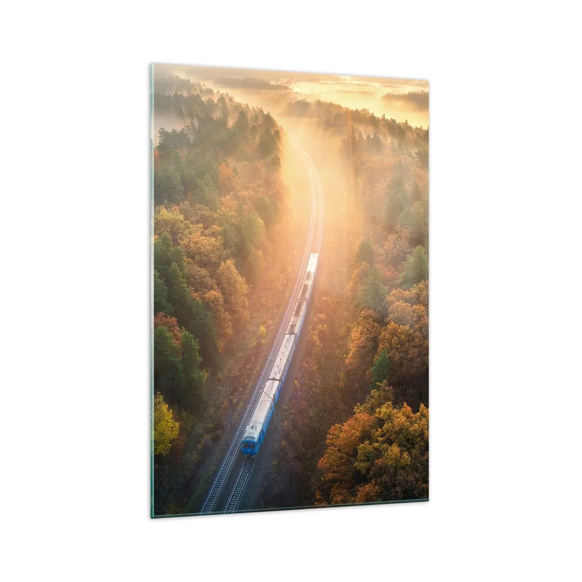 Obraz na skle - Podzimní cesta - 70x100 cm
