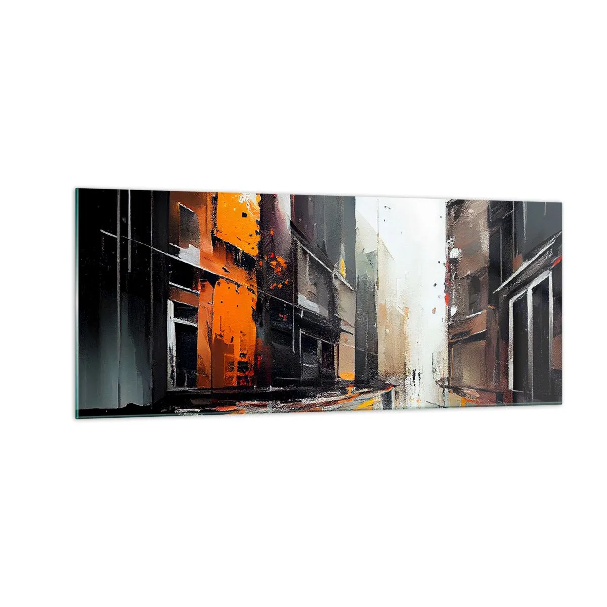 Obraz na skle - Deštivý den - 100x40 cm