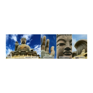Vzor Fototapety Premium Sand - Žij beze strachu - Buddha, Náboženství, Asie - 100x30 cm
