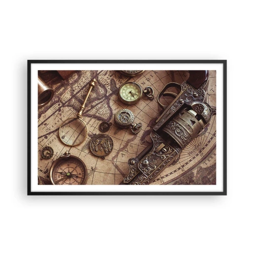 Plakát v černém rámu - Dobrodružství volá - 91x61 cm