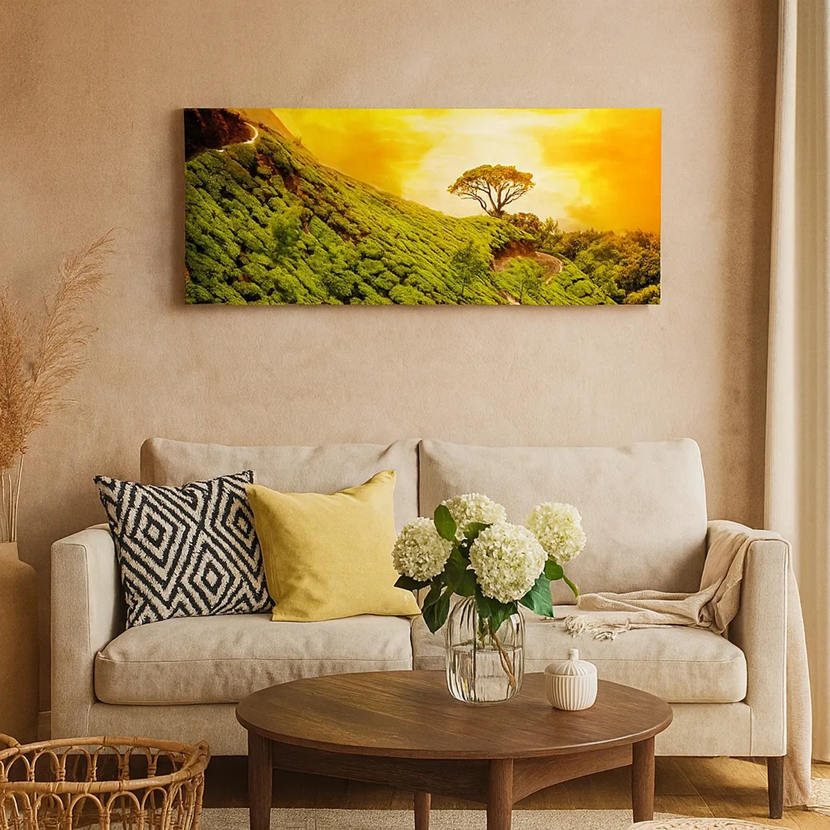 Obraz na plátně - Klikatou stezkou, zeleným úbočím - 30x30 cm